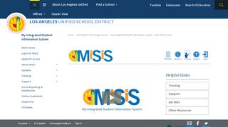
                            2. My Integrated Student Information System / New MiSiS Home