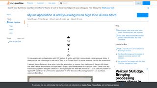 
                            12. My ios application is always asking me to Sign In to iTunes Store ...
