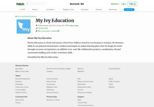 
                            12. My Ivy Education | Summit, NJ Business Directory - Patch