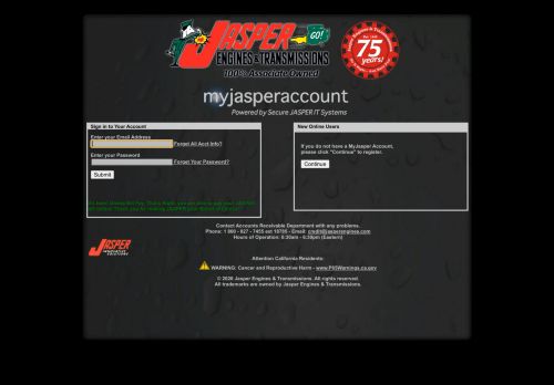 
                            5. My JASPER Account | Jasper Engines & Transmissions