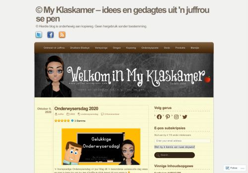 
                            2. © My Klaskamer - idees en gedagtes uit 'n juffrou se pen | © Hierdie ...