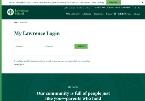 
                            7. My Lawrence Login - Lawrence School