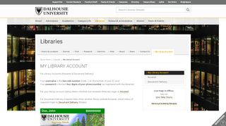 
                            13. My Library Account - Libraries - Dalhousie University