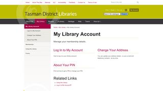 
                            3. My Library Account » Tasman District Libraries