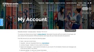 
                            6. My library account - University Library - Newcastle University