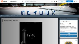 
                            9. My lock screen... One day... : SpaceXLounge - Reddit
