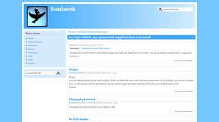 
                            8. my login failed. says password supplied does not match | Soulseek