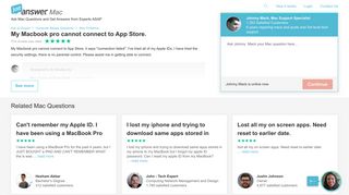 
                            8. My Macbook pro cannot connect to App Store. - JustAnswer