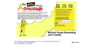 
                            4. My McCAIN Fries Advantage - Login Page