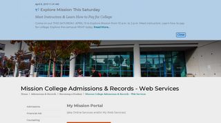 
                            11. My Mission Portal - Mission College