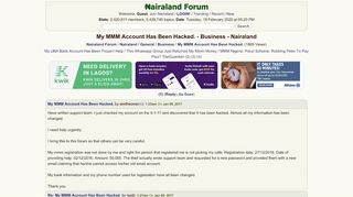 
                            4. My MMM Account Has Been Hacked. - Business - Nigeria - Nairaland Forum