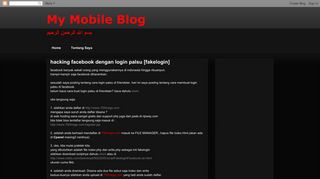 
                            12. My Mobile Blog: hacking facebook dengan login palsu [fakelogin]