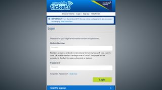 
                            6. My Mobile Tickets - Login