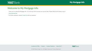 
                            2. My Mortgage Info: M&T Bank Mortgages