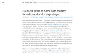 
                            13. My music setup at home with mopidy, forked-daapd and shairport-sync ...