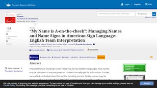 
                            7. “My Name is A-on-the-cheek”: Managing Names and Name ...