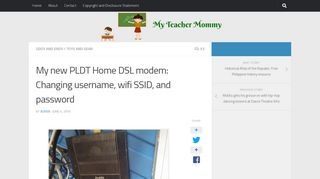 
                            4. My new PLDT Home DSL modem: Changing username, wifi SSID ...
