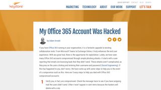 
                            9. My Office 365 Account Was Hacked - We Are Keystone