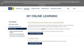 
                            12. My Online Learning | CPA Australia