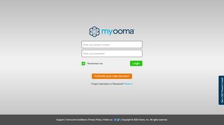 
                            1. My Ooma - Login