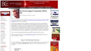 
                            11. My Oracle Support Community (MOS) tips