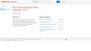 
                            10. My Oracle Support Help - Oracle Docs