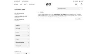 
                            8. My Orders - yoox.com - Customer Care