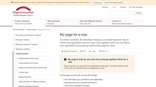 
                            5. My page for e-visa - Swedish Migration Agency - Migrationsverket