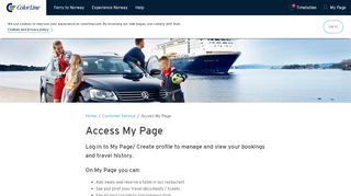
                            5. My Page - log in and manage your booking online | Color Line
