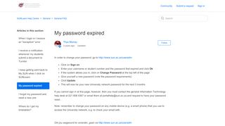 
                            8. My password expired – SUNLearn Help Centre