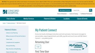 
                            12. My Patient Connect | Patient Portal - Concord Hospital