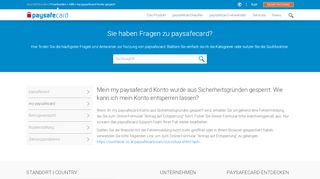 
                            1. my paysafecard Konto gesperrt - paysafecard.com - What is ...