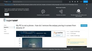 
                            12. My PC is not a phone - how do I remove the swipey pre-log in ...