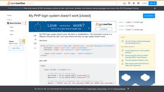 
                            8. My PHP login system doesn't work - Stack Overflow