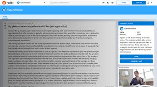 
                            8. My piece of recent experience with Rev (job application ...