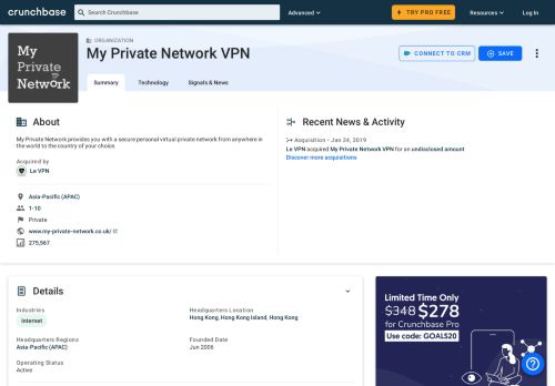 
                            2. My Private Network VPN | Crunchbase