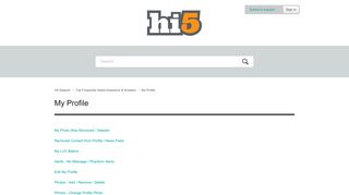 
                            8. My Profile – hi5 Support