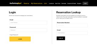 
                            9. My Reservations Login - The Parking Spot