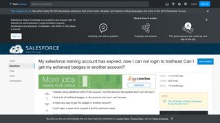 
                            12. My salesforce training account has expired, now I can not login to ...