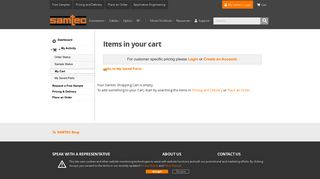 
                            4. My Samtec | Cart