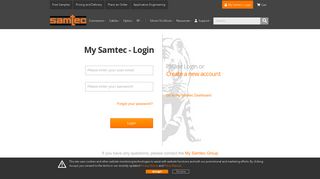 
                            1. My Samtec: Login