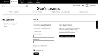 
                            2. My See's Candies Account Login - See's Candies Fundraisers
