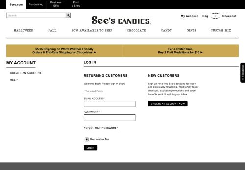 
                            10. My See's Candies Account Login