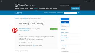
                            12. My Sharing Button Missing | WordPress.org