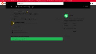 
                            11. My spotify wont let me login.... again... : spotify - Reddit