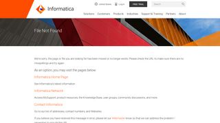 
                            2. My Support - Informatica