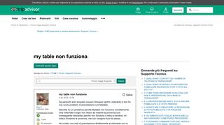 
                            7. my table non funziona - Supporto Tecnico Forum - TripAdvisor