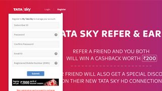 
                            3. My Tata Sky Portal