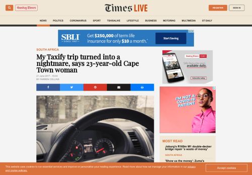 
                            13. My Taxify trip turned into a nightmare‚ says 23-year-old Cape Town ...