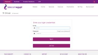 
                            4. My Te - Login - Telecom Egypt